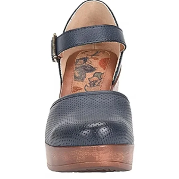 B.O.C. Gia Round Toe Mary Jane Shoes Blue 9 - Picture 3 of 10